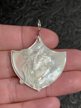 Flying Fairy Shield Mother of Pearl Pendant